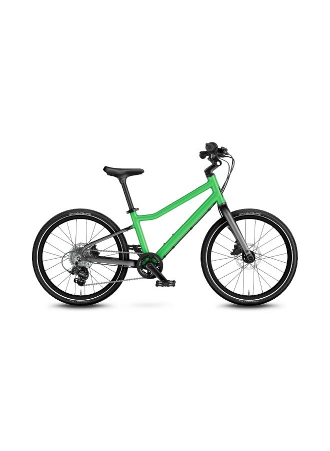 Woom EXPLORE 4 20-Inch Kids Mountain Bike | 20-Inch Wheel Size | All-Terrain Use | 7-Speed Shimano Gearing | Disc Brakes | Lightweight Frame | Jungle Green - Image 1