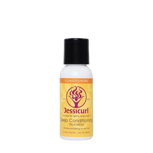 Jessicurl, Deep Conditioning Treatment, Island Fantasy, 2 Fl oz. Deep Conditioner for Dry Damaged Hair, great Anti Frizz Hair Mask and Leave in Conditioner for Curly Hair - Image 2