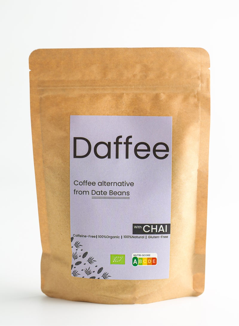 Daffee Decaf Coffee Alternative Made from Organic Date Beans with Natural Chai Mix -250g - Image 1