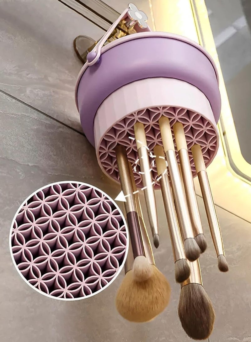 Makeup Cleaning Bucket - Multifunctional Cleaning and Storage - Purple