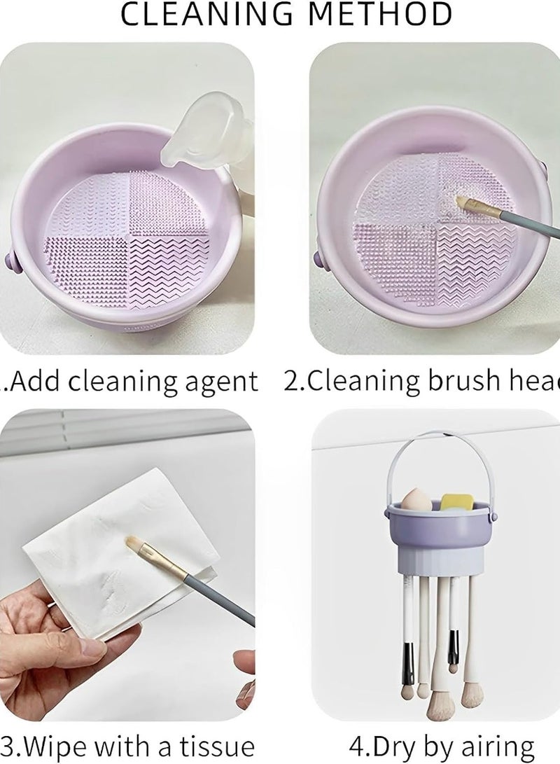Makeup Cleaning Bucket - Multifunctional Cleaning and Storage - Purple