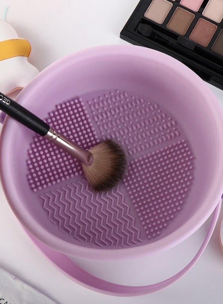 Makeup Cleaning Bucket - Multifunctional Cleaning and Storage - Purple
