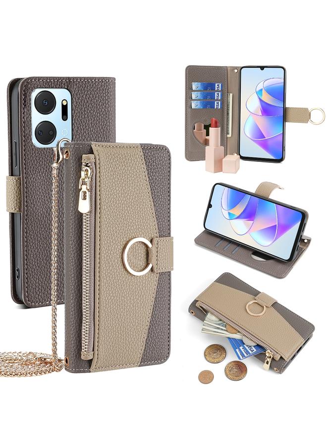 S-TOP Case For Honor X7a Crossbody Litchi Texture Leather Phone Case - Image 1