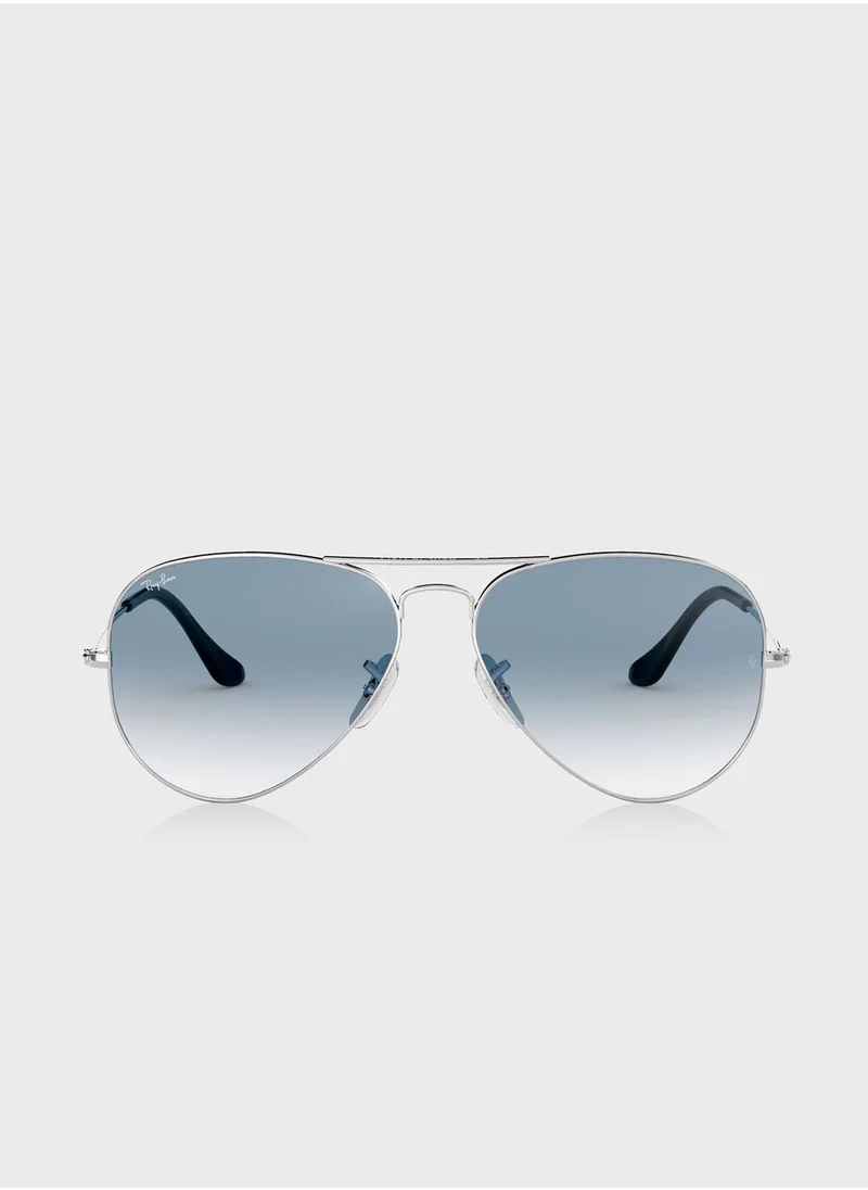 Ray-Ban 0Rb3025 Aviator Large Metal Sunglasses