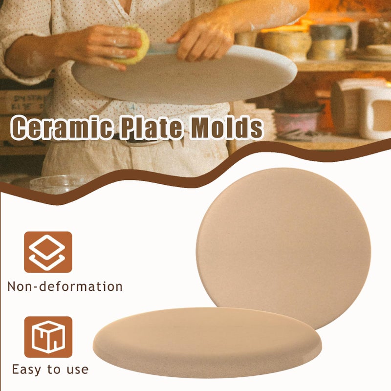 ORIISIN Round Pottery Molds for Handbuilding Plates, 5 Pcs Pottery Forms, Pottery Molds for Clay, Ceramic Molds Slump Molds for Pottery, Ceramic Plate Pottery Forming Molds - Image 4