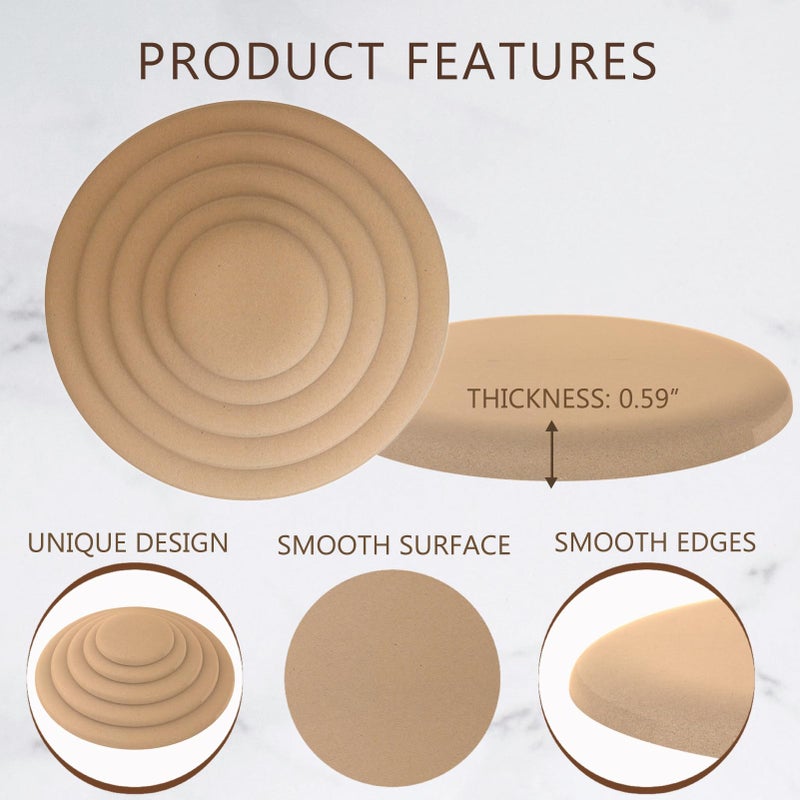 ORIISIN Round Pottery Molds for Handbuilding Plates, 5 Pcs Pottery Forms, Pottery Molds for Clay, Ceramic Molds Slump Molds for Pottery, Ceramic Plate Pottery Forming Molds - Image 2