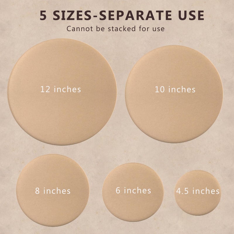 ORIISIN Round Pottery Molds for Handbuilding Plates, 5 Pcs Pottery Forms, Pottery Molds for Clay, Ceramic Molds Slump Molds for Pottery, Ceramic Plate Pottery Forming Molds - Image 3