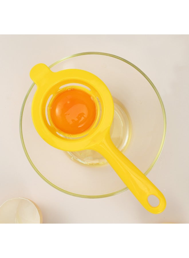 Plastic Long Handle Egg White Separator Egg Filter Egg Yolk Separator Cake Baking Special Kitchen Gadgets-Color:Yellow  - Image 2
