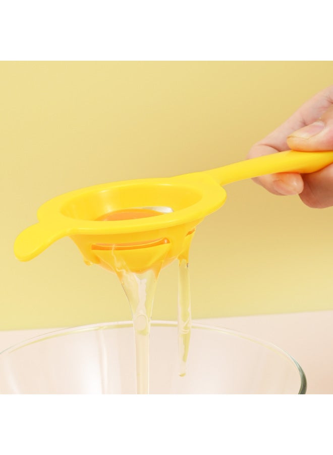 Plastic Long Handle Egg White Separator Egg Filter Egg Yolk Separator Cake Baking Special Kitchen Gadgets-Color:Yellow  - Image 5