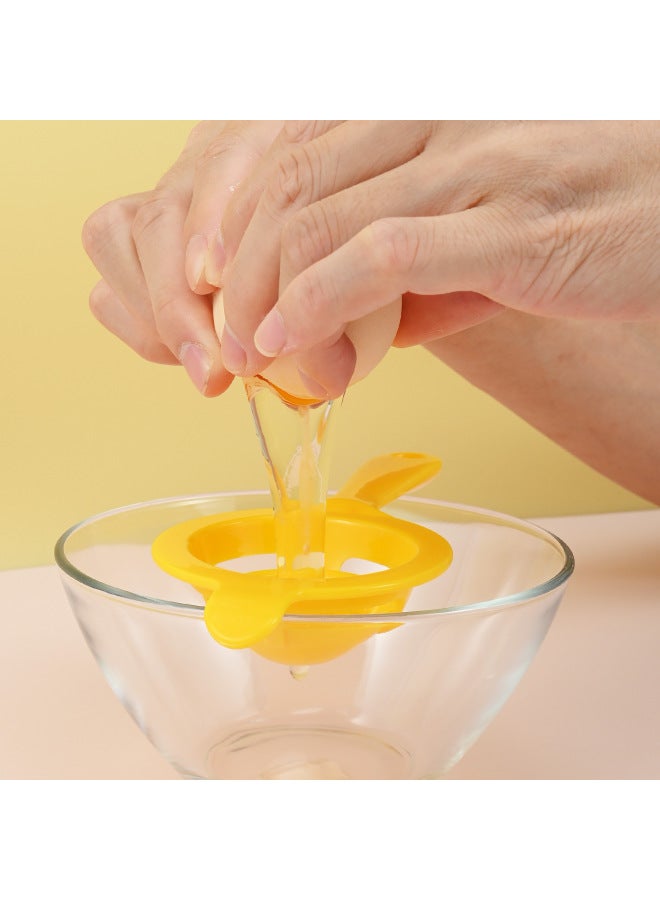 Plastic Long Handle Egg White Separator Egg Filter Egg Yolk Separator Cake Baking Special Kitchen Gadgets-Color:Yellow  - Image 4