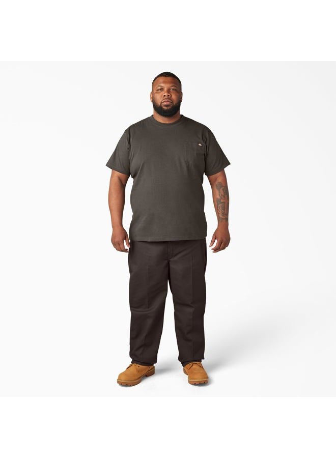 Dickies Men's Heavyweight Crew Neck Short Sleeve Tee, Black Olive, L - Image 5