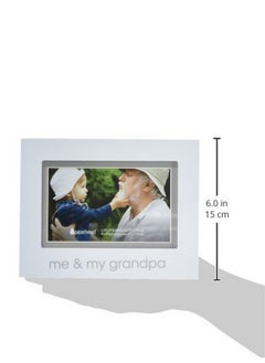 pearhead Me And My Grandpa Sentiment Baby Picture Frame, Baby Keepsake Photo Frame, Gender-Neutral Baby Nursery Décor, Grandparents Gift, White  - Image 2