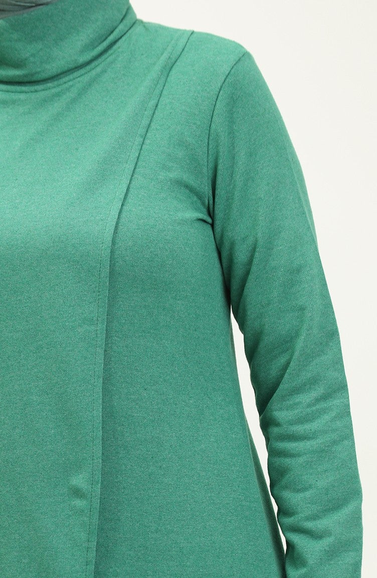 Sefa Merve Turtleneck Tracksuit 3043-08 Green  - Image 4