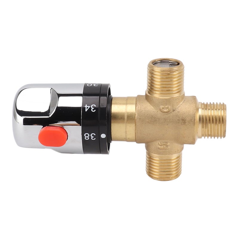 Thermostatic Mixing Valve Brass Shower Mixing Valve Hot and Cold Water Temperature Control Valve for Basin Bathroom - Image 5