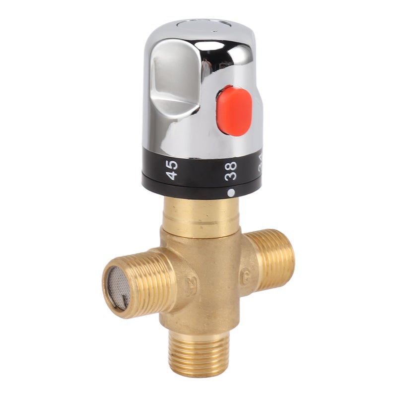 Thermostatic Mixing Valve Brass Shower Mixing Valve Hot and Cold Water Temperature Control Valve for Basin Bathroom - Image 3