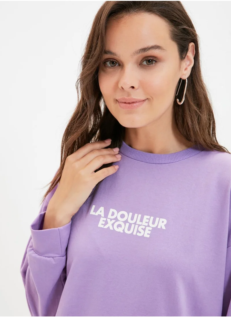 trendyol Crew Neck Knitted Sweatshirt