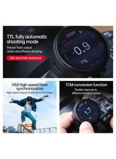 Jinbei JINBEI TR-Q8 TTL HSS Wireless Flash Trigger OLED Touch Screen Transmitter Speedlite Studio Flash Fast Charge for  Sony  - Image 4