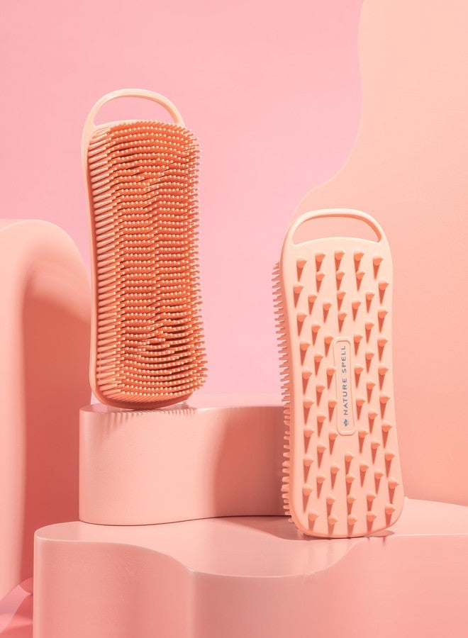 Nature Spell Silicone Body Scrubber, Dual-Sided Exfoliator & Cleansing Brush, Waterproof - Image 3