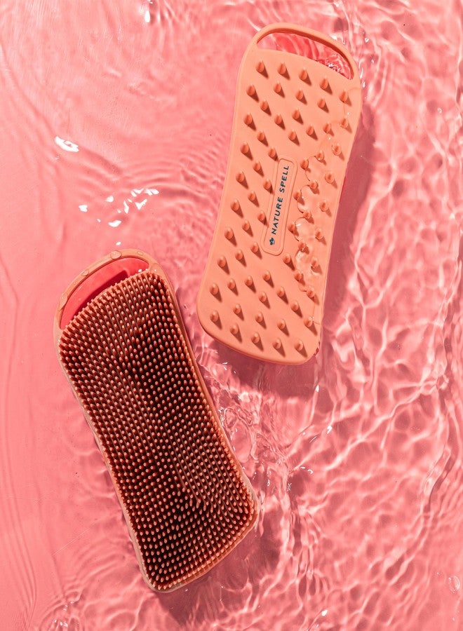 Nature Spell Silicone Body Scrubber, Dual-Sided Exfoliator & Cleansing Brush, Waterproof - Image 4