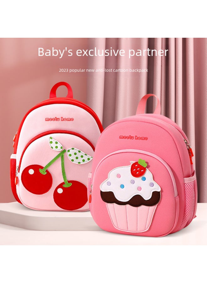 Supply Kindergarten Schoolbag Middle And Large Class Children's Backpack Cute Bag Boys And Girls Anti-lost Children's Bag Wholesale-Color:Flower Large - Image 2