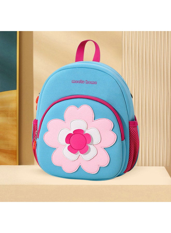 Supply Kindergarten Schoolbag Middle And Large Class Children's Backpack Cute Bag Boys And Girls Anti-lost Children's Bag Wholesale-Color:Flower Large - Image 1