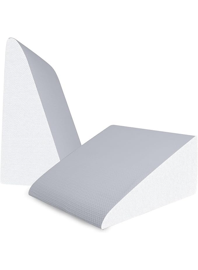 Premium Triangle Bed Wedge Pillow for Sleeping - High-Density Memory Foam Wedge for Adults - Hypoallergenic 30 Degree Support for Acid Reflux, Snoring, and Knee Support - Removable Washable Cover - Image 1