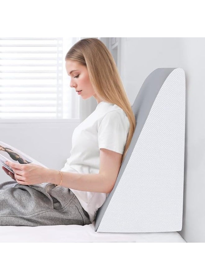 Premium Triangle Bed Wedge Pillow for Sleeping - High-Density Memory Foam Wedge for Adults - Hypoallergenic 30 Degree Support for Acid Reflux, Snoring, and Knee Support - Removable Washable Cover - Image 5
