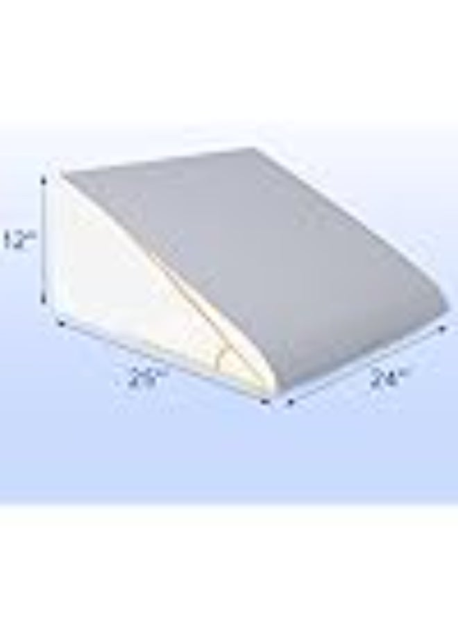 Premium Triangle Bed Wedge Pillow for Sleeping - High-Density Memory Foam Wedge for Adults - Hypoallergenic 30 Degree Support for Acid Reflux, Snoring, and Knee Support - Removable Washable Cover - Image 2