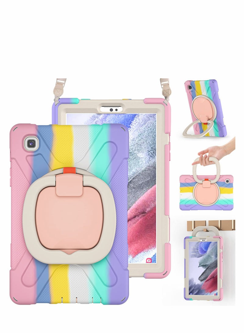 Samsung Galaxy Tab A7 Lite 8.7" Case with Tempered Glass, Silicone Cover, Kickstand & Strap - Perfect for Kids & Women - Image 1