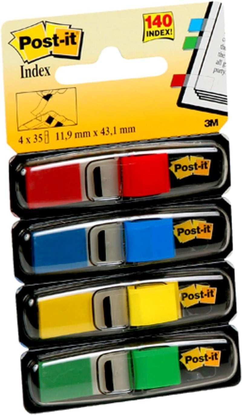 Post It Flags, 35/Dispenser, 4 Dispensers/Pack, 47 in Wide, Assorted Primary Colors (683-4) (Pack of 2) - Image 3