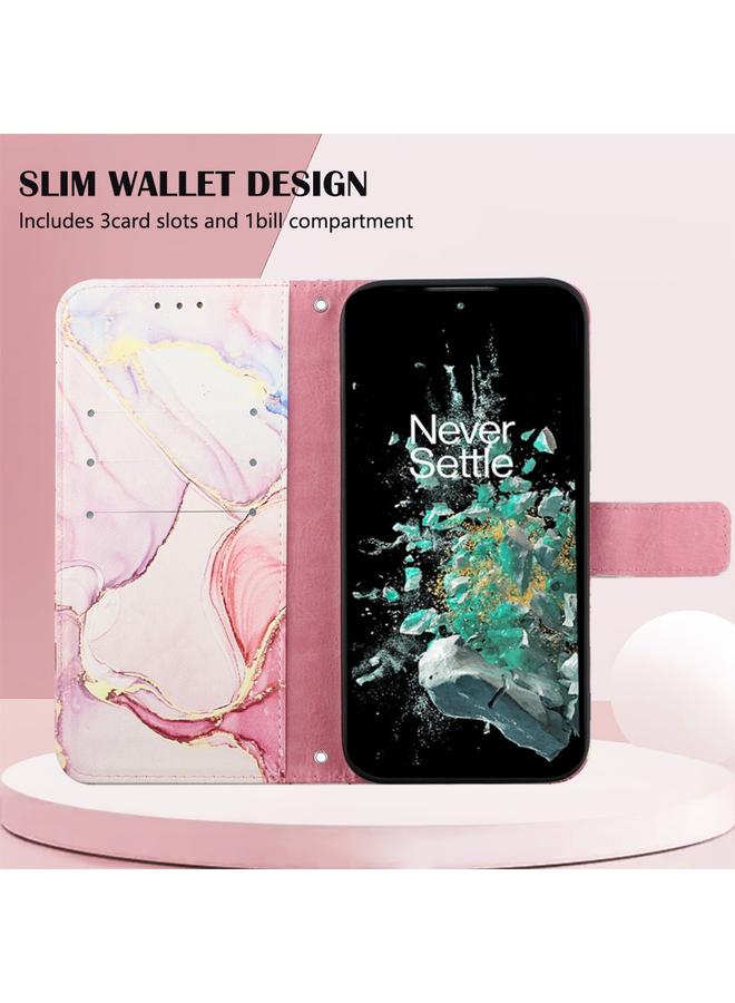 اس-توب جراب لهاتف OnePlus 10T 5G PT003 جراب هاتف جلدي قلاب بنمط رخامي - Image 4