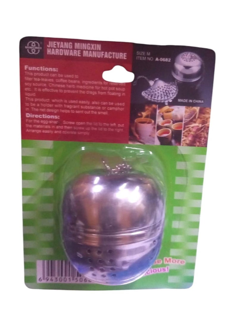 Generic - 4 Pieces Stainless Steel Tea Infuser with Tea Infuser Mesh, Premium Tea Infuser with Extended Chain Hook for Brewing Loose Leaf Tea, Spices and Seasonings - Image 1