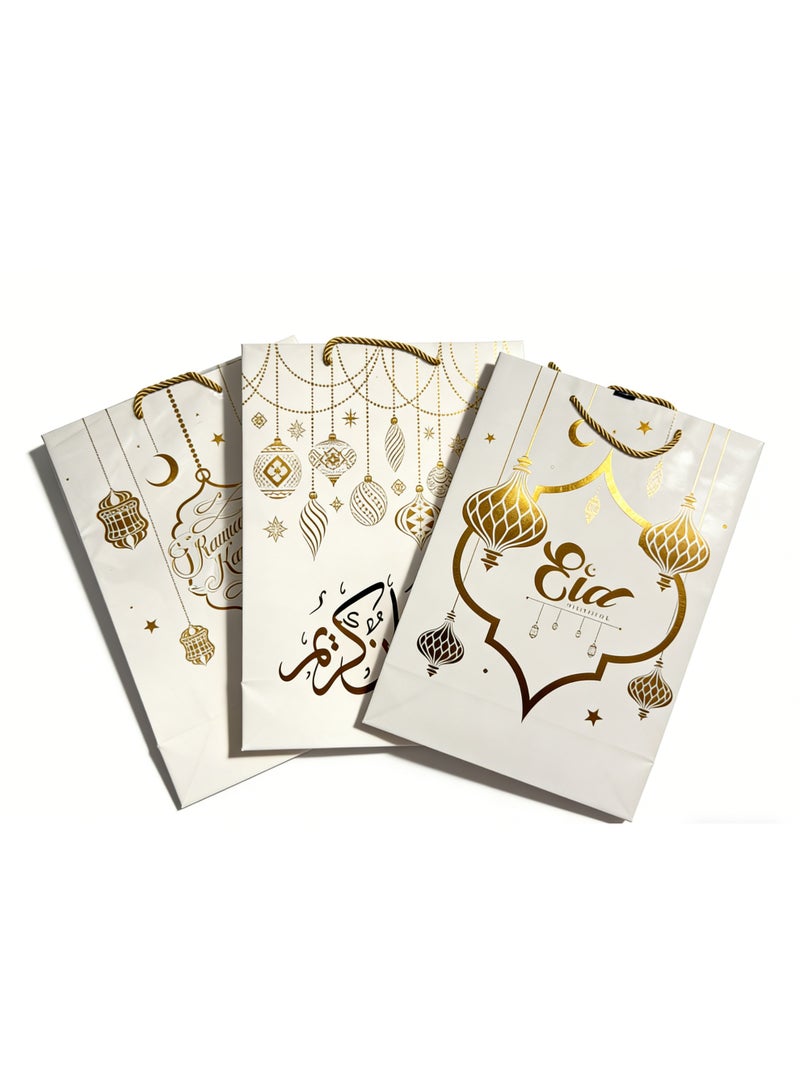 مجموعة حقيبة هدايا للتسوق، حقائب هدايا صغيرة بمقابض وحقائب بيع بالتجزئة بالجملة للأعمال الصغيرة والتسوق والبضائع وحقائب هدايا حفلات أعياد الميلاد وحفلات الزفاف - Image 2