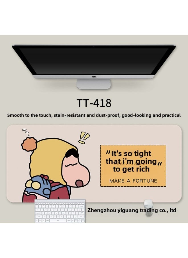 Mouse Pad Oversized Creative Text Office Desk Pad For Workers E-sports Keyboard Pad Crayon Small Mouse Pad-Color:1200*600*3-Pattern:TU-139 [remember To Clock In]]