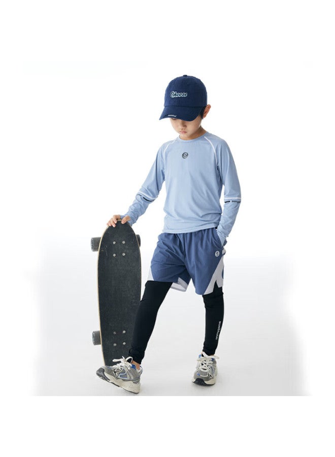 Onmygame Boys' Sun Protection Breathable Spring T-shirt, Children's Sports Training Wear, Obsidian, 130cm - Image 2