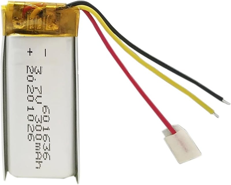 601636 بطارية ليثيوم بوليمر قابلة لإعادة الشحن 3.7 فولت 300 مللي أمبير ساعة 1 قطعة - Image 2