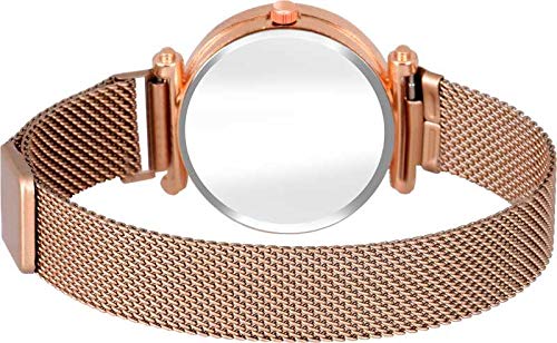 SWADESI STUFF Analogue Multicolour Dial Magnetic Quartz Girls and Women's Bracelet Wrist Watch with Stainless Steel Buckle Belt - Image 5