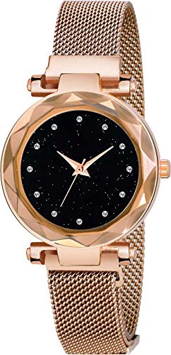 SWADESI STUFF Analogue Multicolour Dial Magnetic Quartz Girls and Women's Bracelet Wrist Watch with Stainless Steel Buckle Belt - Image 1