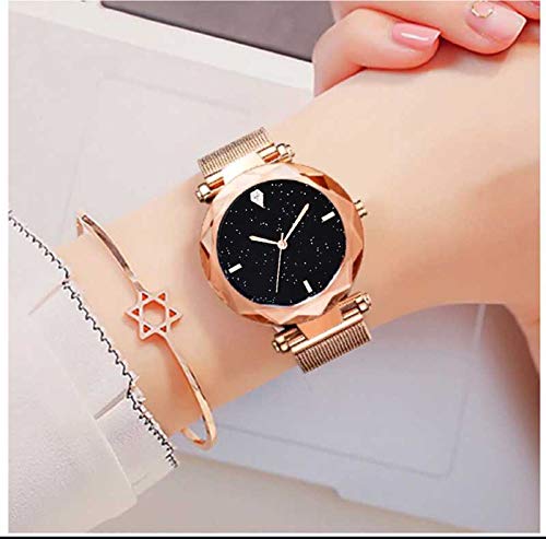 SWADESI STUFF Analogue Multicolour Dial Magnetic Quartz Girls and Women's Bracelet Wrist Watch with Stainless Steel Buckle Belt - Image 2