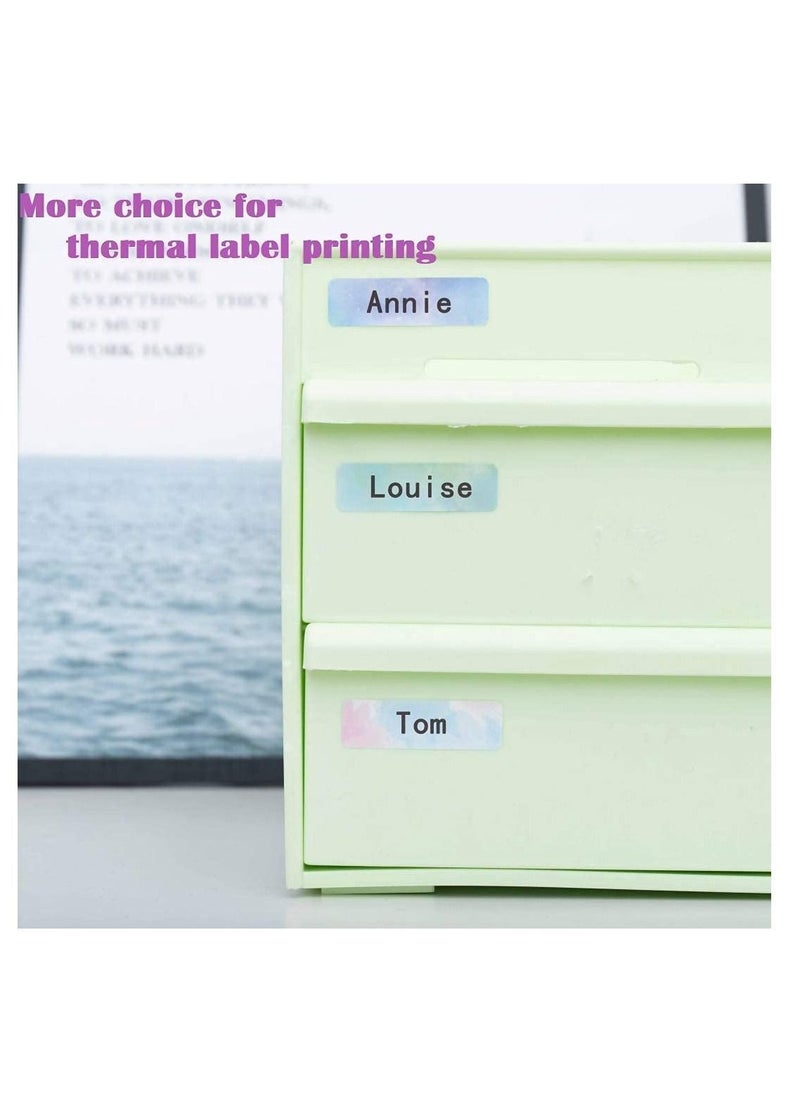 Y&D - Compatible with Phomemo D30 Adhesive Nebula/Galaxy Series Pattern Paper, 3/8"*1 1/2"(12mm X 40mm), 160 Labels/Roll, For Label Maker Machine, 3 Rolls - Image 1