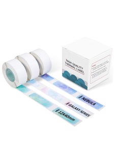Y&D Compatible with Phomemo D30 Adhesive Nebula/Galaxy Series Pattern Paper, 3/8"*1 1/2"(12mm X 40mm), 160 Labels/Roll, For Label Maker Machine, 3 Rolls  - Image 1