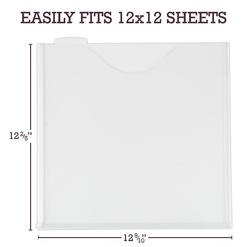 Samsill Scrapbook Storage Organizer Folders 12x12 Inch, 12 Pack, Paper Files with Customizable Tabs, Includes 12 Blank White tabs, Top-Loading, Heavy-Duty Files, Super Clear - Image 2
