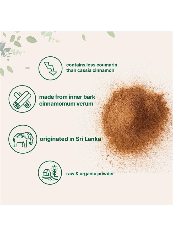 Micro Ingredients مسحوق القرفة السيلانية العضوية، 2 رطل | قرفة سريلانكية ممتازة للتوابل والتتبيل | رائعة للخبز والطهي والمشروبات | خالية من الإضافات، غير معدلة وراثيًا، إمدادات بالجملة - Image 4