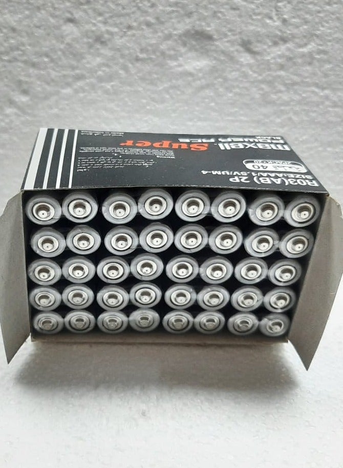 Maxell Maxell Super Power ACE Black Battery AAA/1.5V/UM-4, 40 Pieces  - Image 2