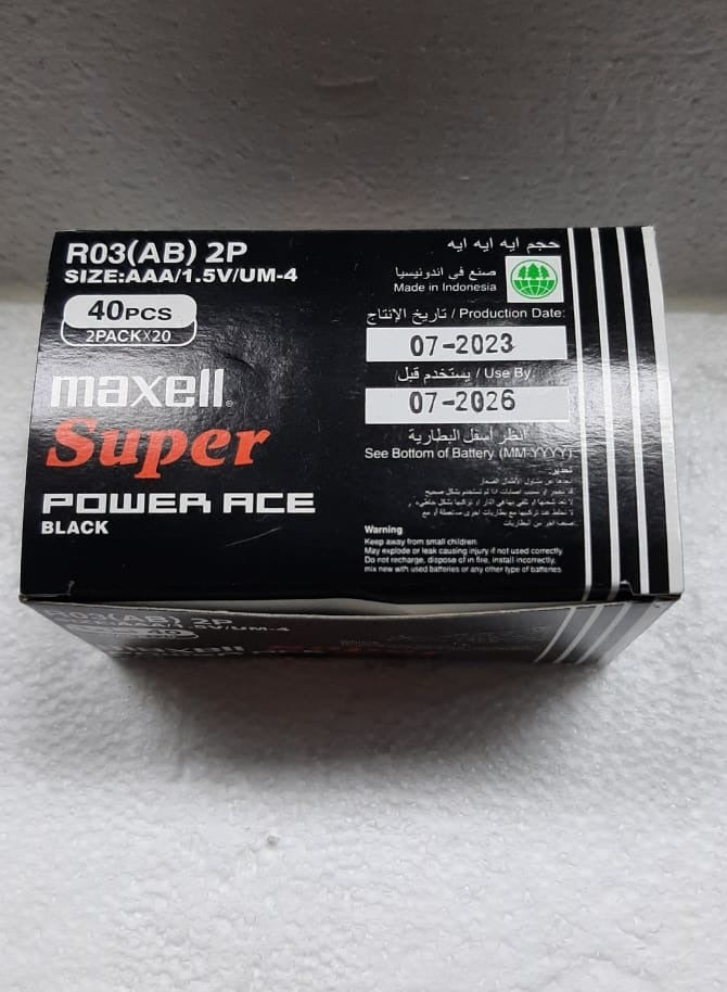 Maxell Maxell Super Power ACE Black Battery AAA/1.5V/UM-4, 40 Pieces  - Image 4