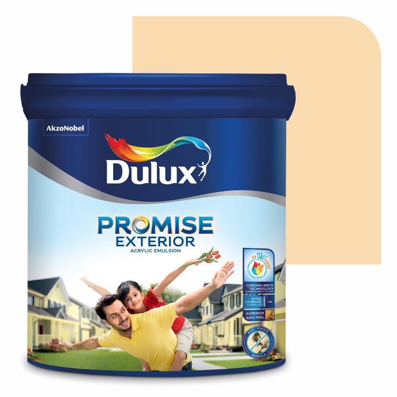 Dulux Promise Exterior Emulsion Paint (1L, Vanilla)Ideal for exterior wall paint, smooth finish, anti-peel & anti-crack, perfect for dry to moderate climates, 3-year warranty - Image 4