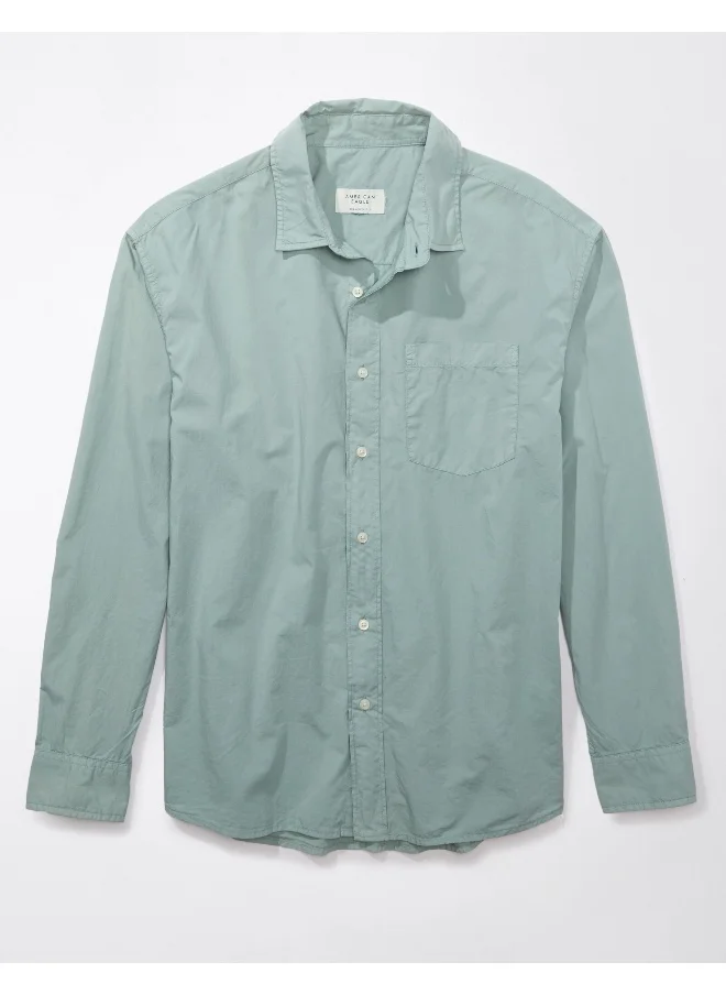 American Eagle Poplin Button-Up Shirt