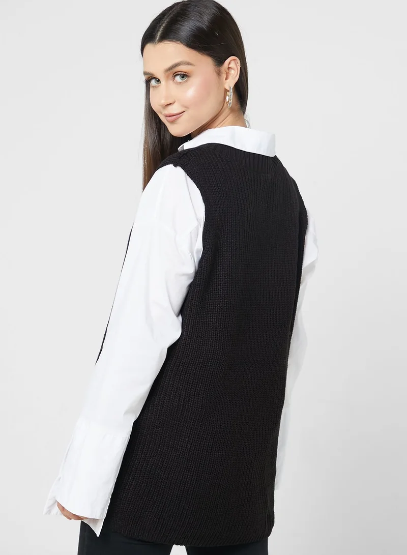 VERO MODA V-Neck Knitted Sweater