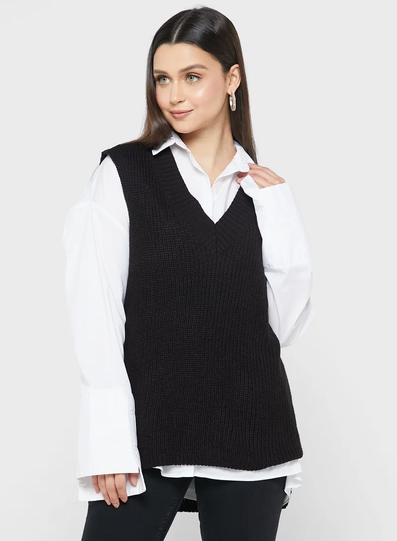 VERO MODA V-Neck Knitted Sweater