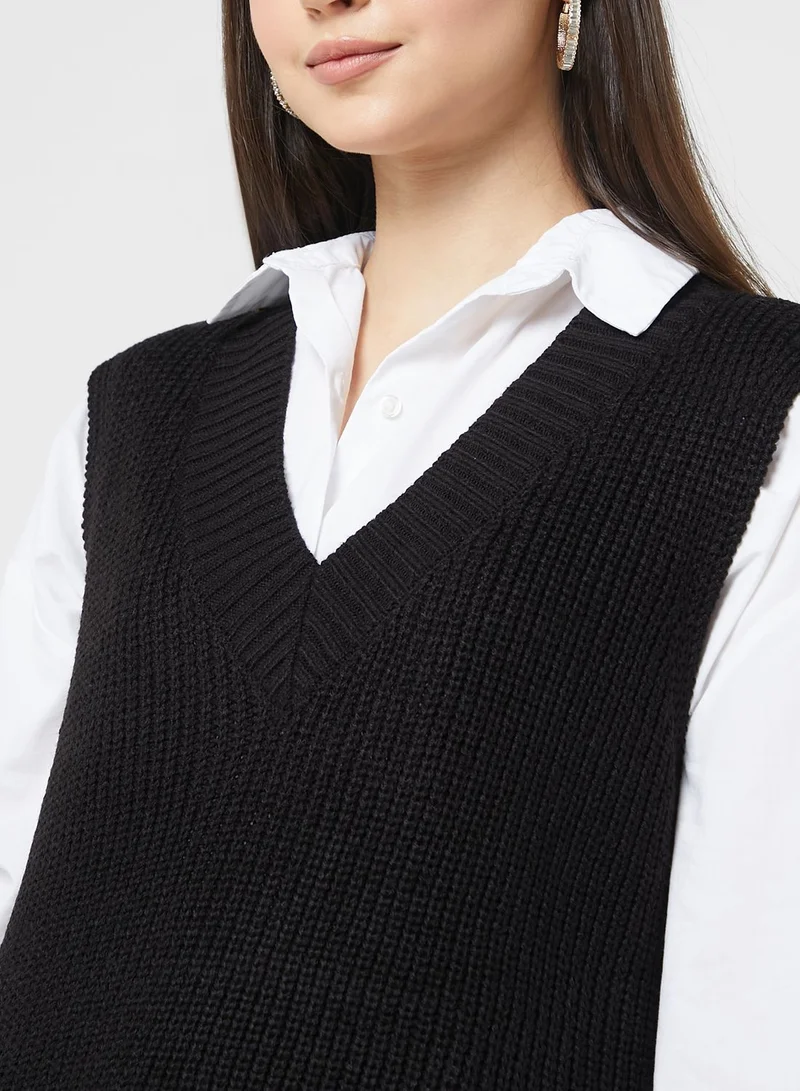 VERO MODA V-Neck Knitted Sweater
